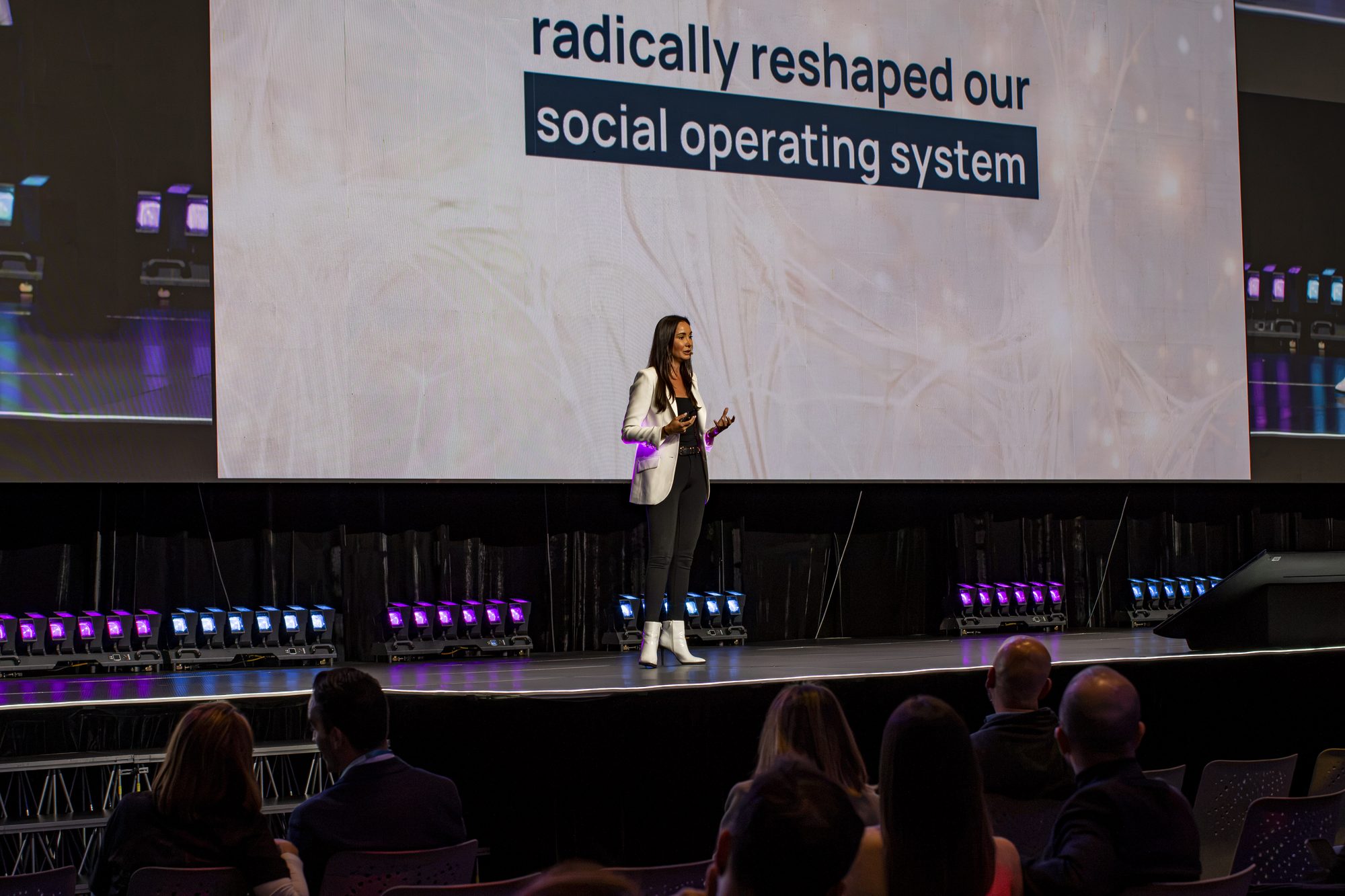 Sam Rad keynoting for a government audience